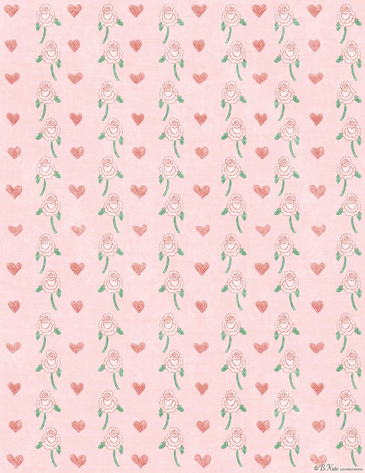 bnute productions: Free Printable Valentine Craft or Scrapbook Paper