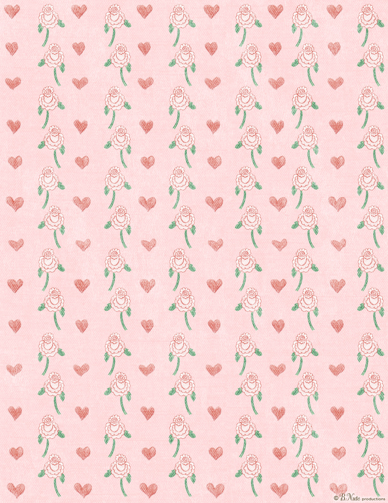 Bnute Productions Free Printable Valentine Craft Or Scrapbook Paper