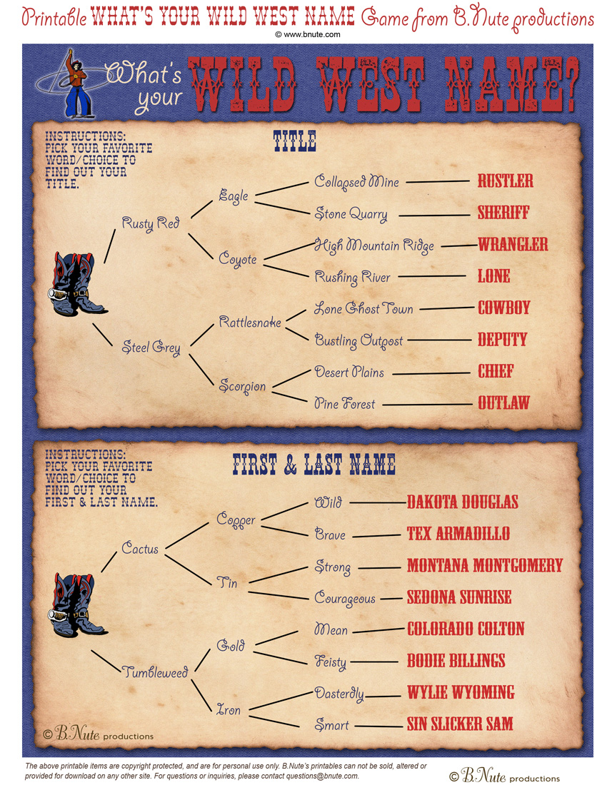 Bnute Productions Western Round Up Party Game Ideas And Free Printable 