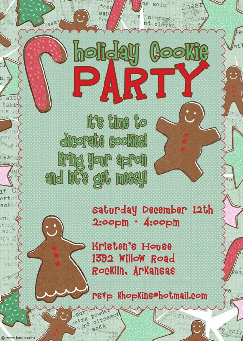Holiday Party: Gingerbread Decorating or Cookie Exchange Party